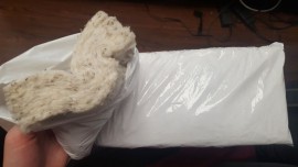 picture of plastic wrapped fiber packaging